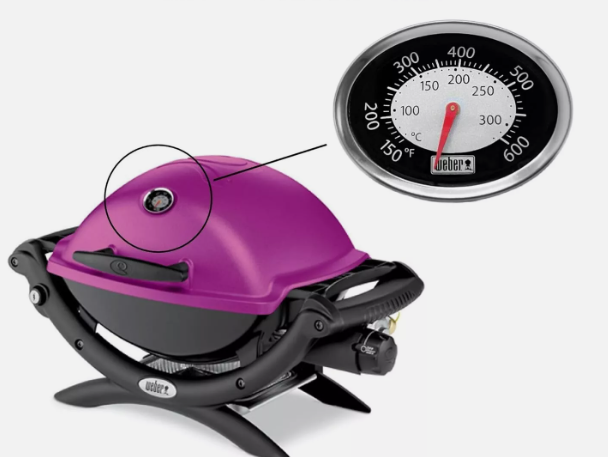 Weber BBQ Lid Thermometer Replacement | Fits Weber Q, Spirit, Genesis & Charcoal Grills