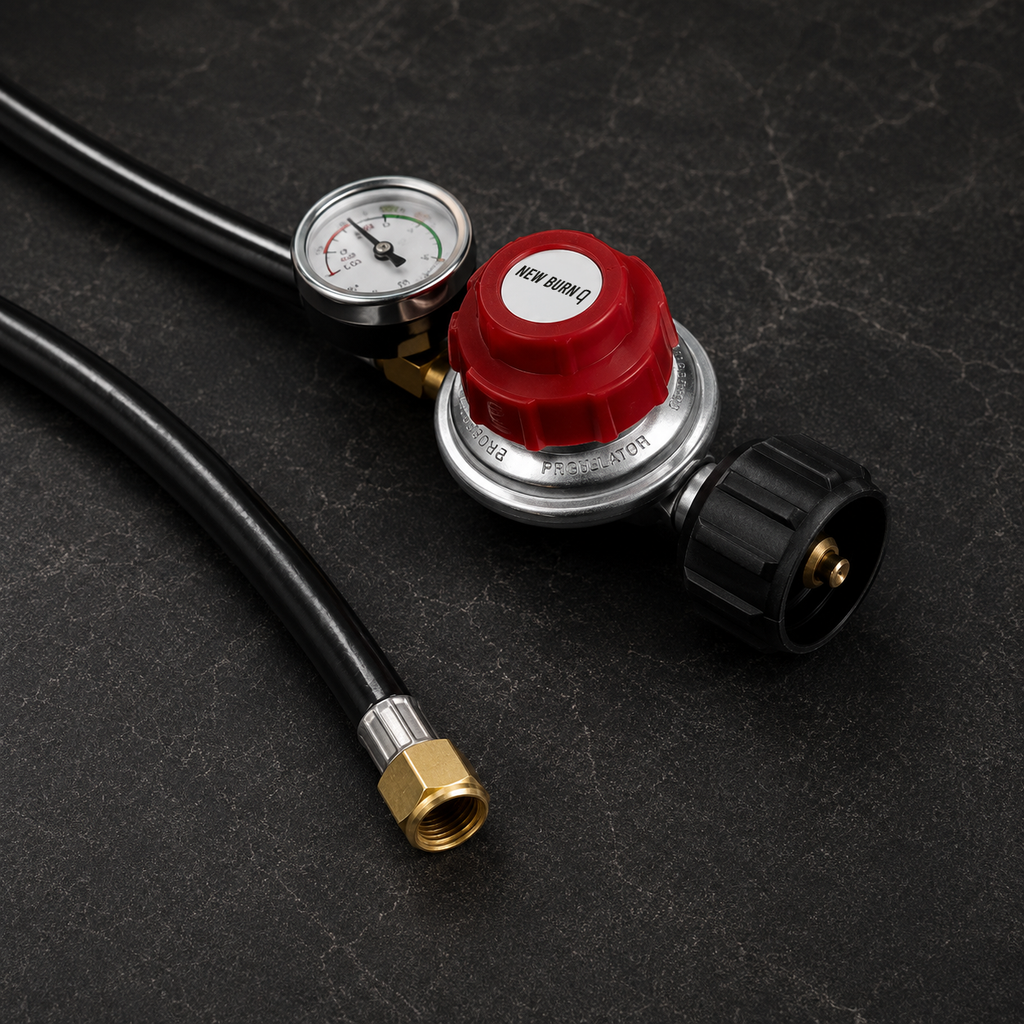 Adjustable LPG regulator and hose for Weber Q – dial in your own pressure